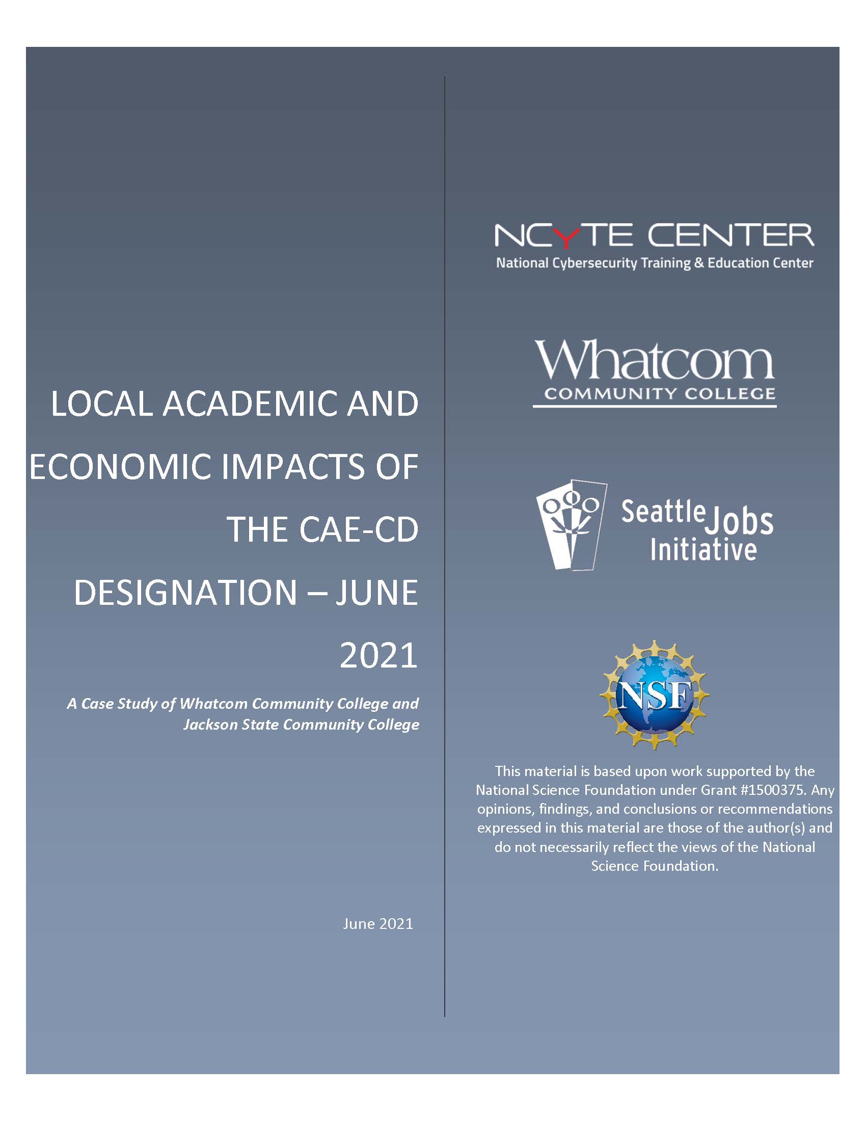 Centers of Academic Excellence (CAE) Impact Study