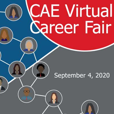 CAE virtual career fair stock image